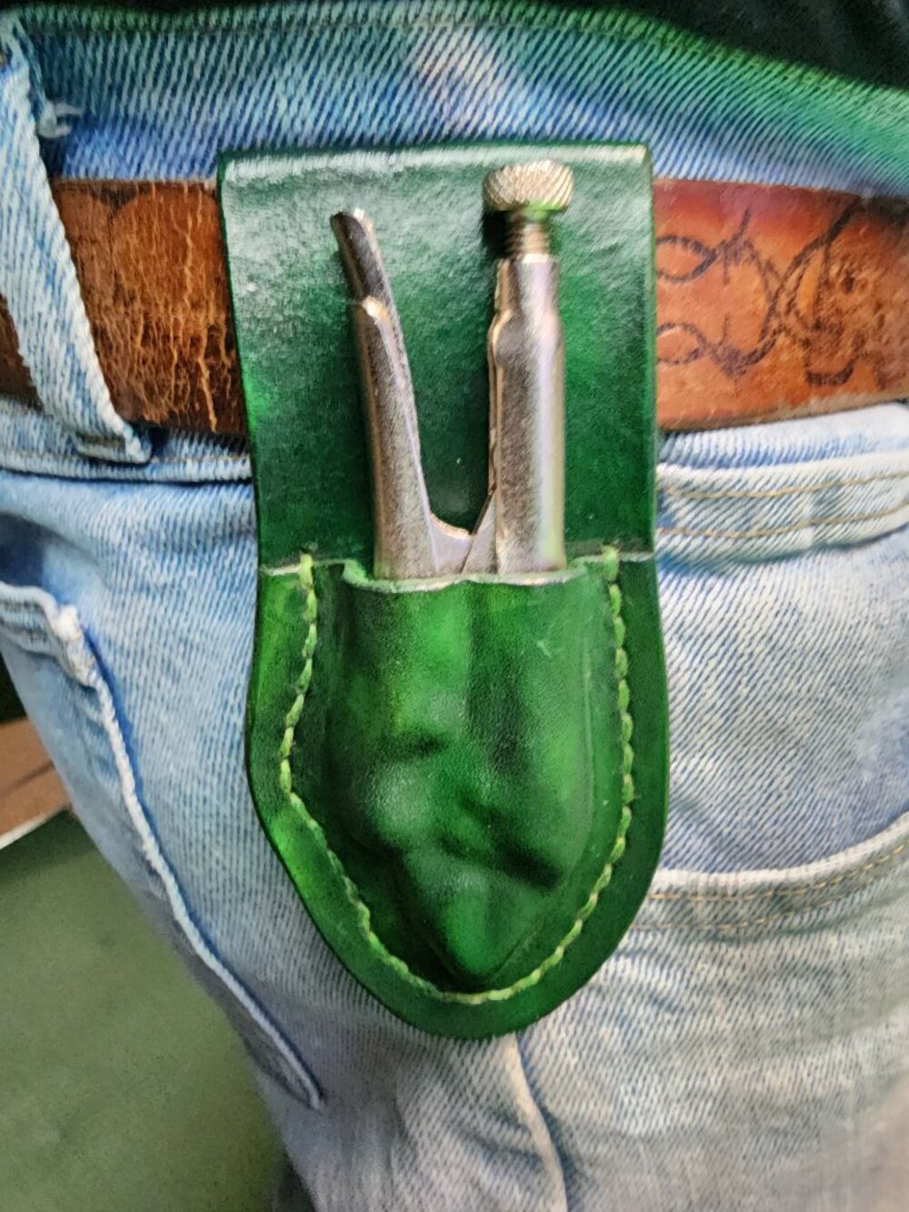 New Homemade Leather Pouch with Mastercraft Mini Vice Grips - Picture 12 of 13